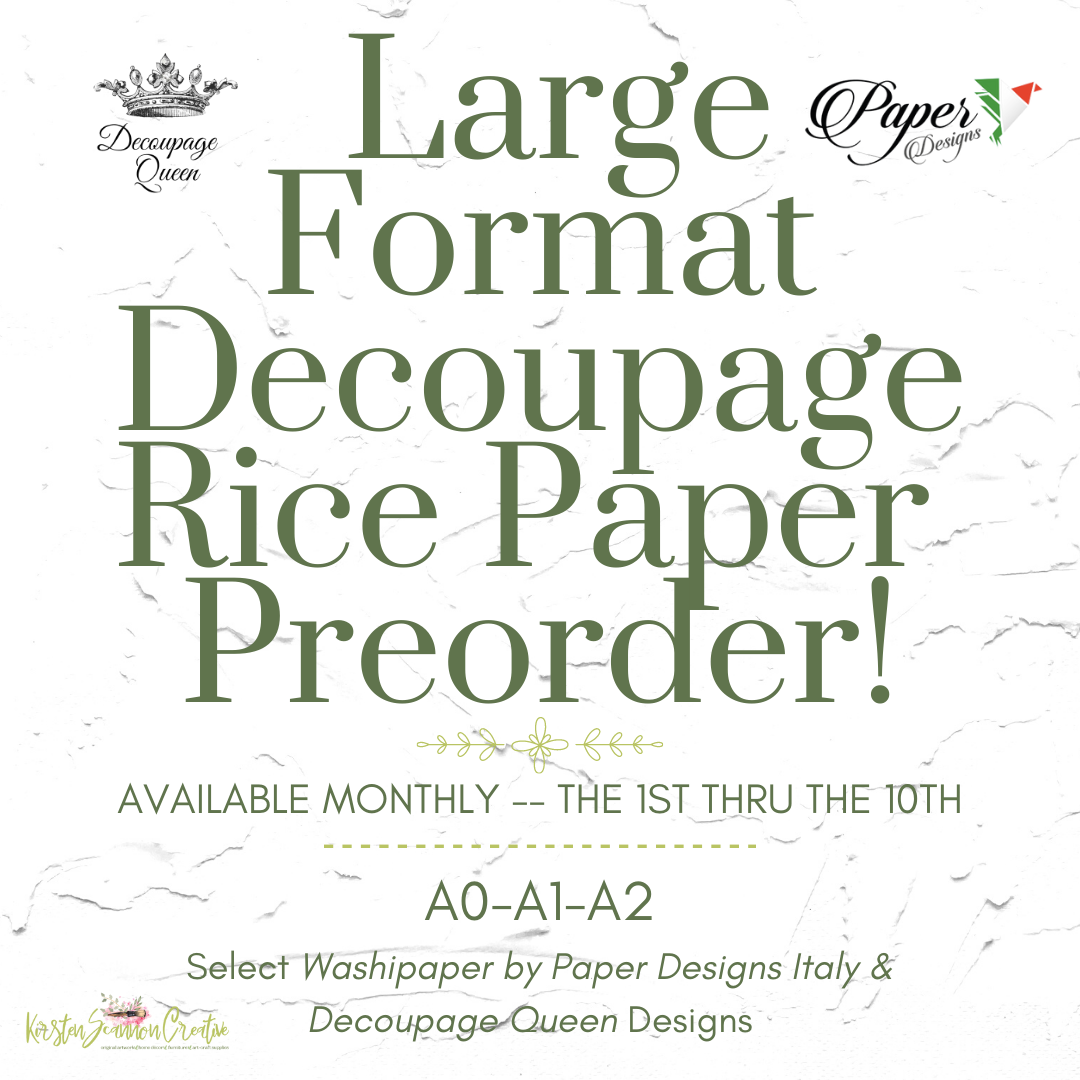 Paper Designs Washipaper A4 Rice Paper for Decoupage Flowers 0411