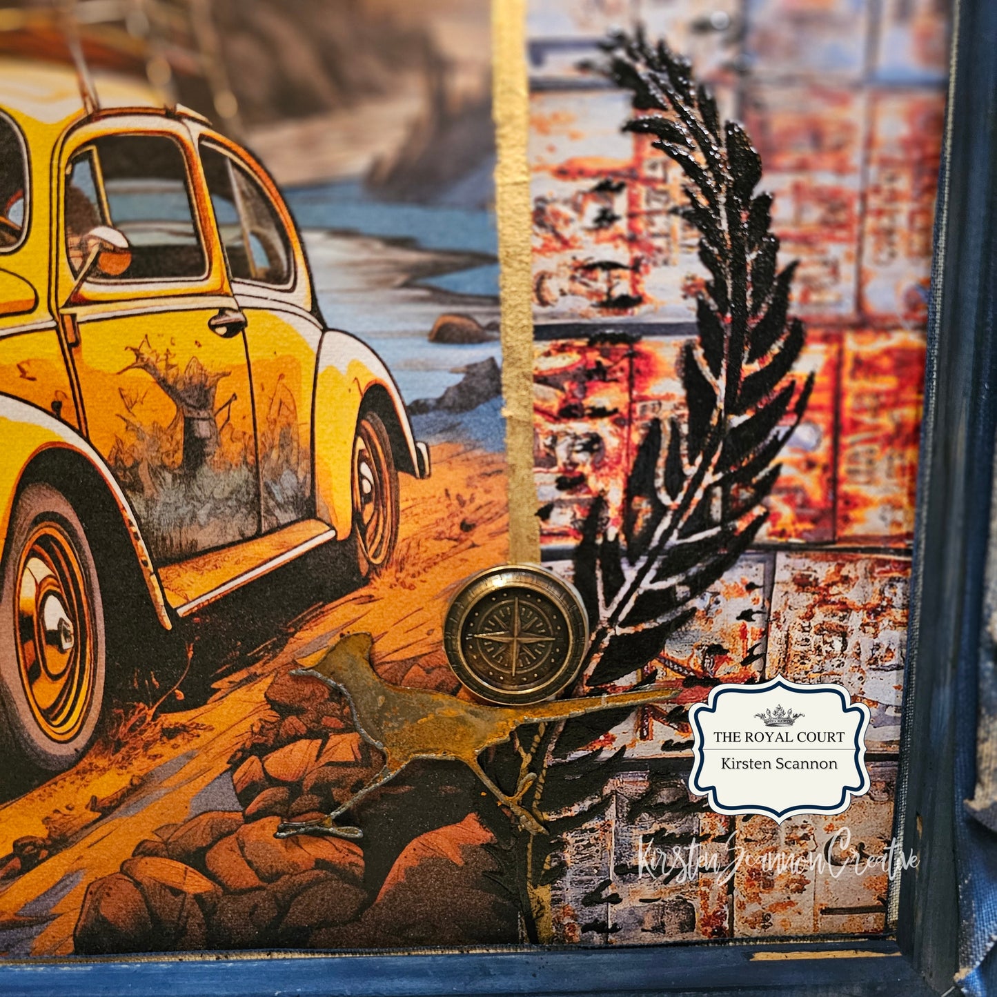 Desert Beetle Mixed Media Canvas