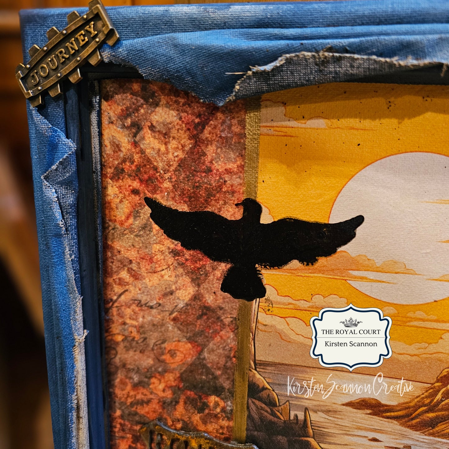 Desert Beetle Mixed Media Canvas