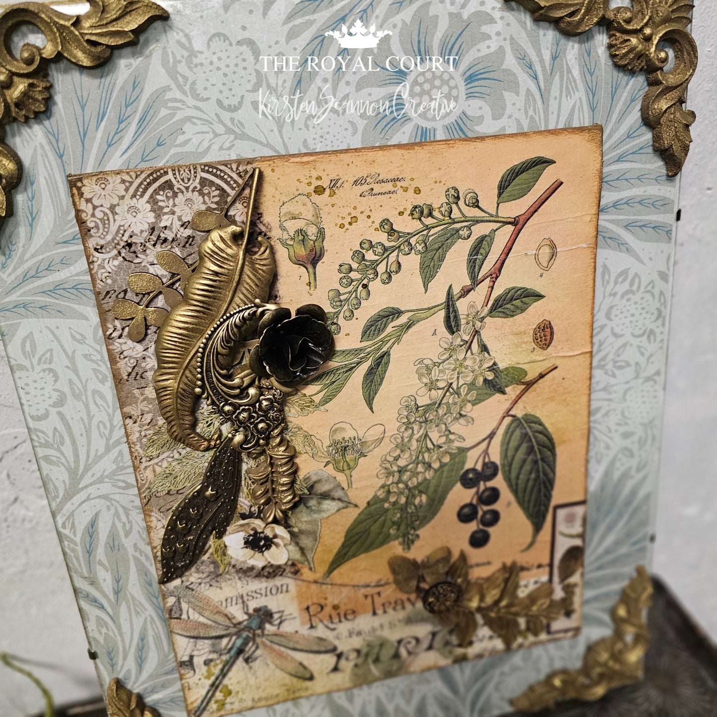 Flora Fauna Mixed Media Wall Hanging