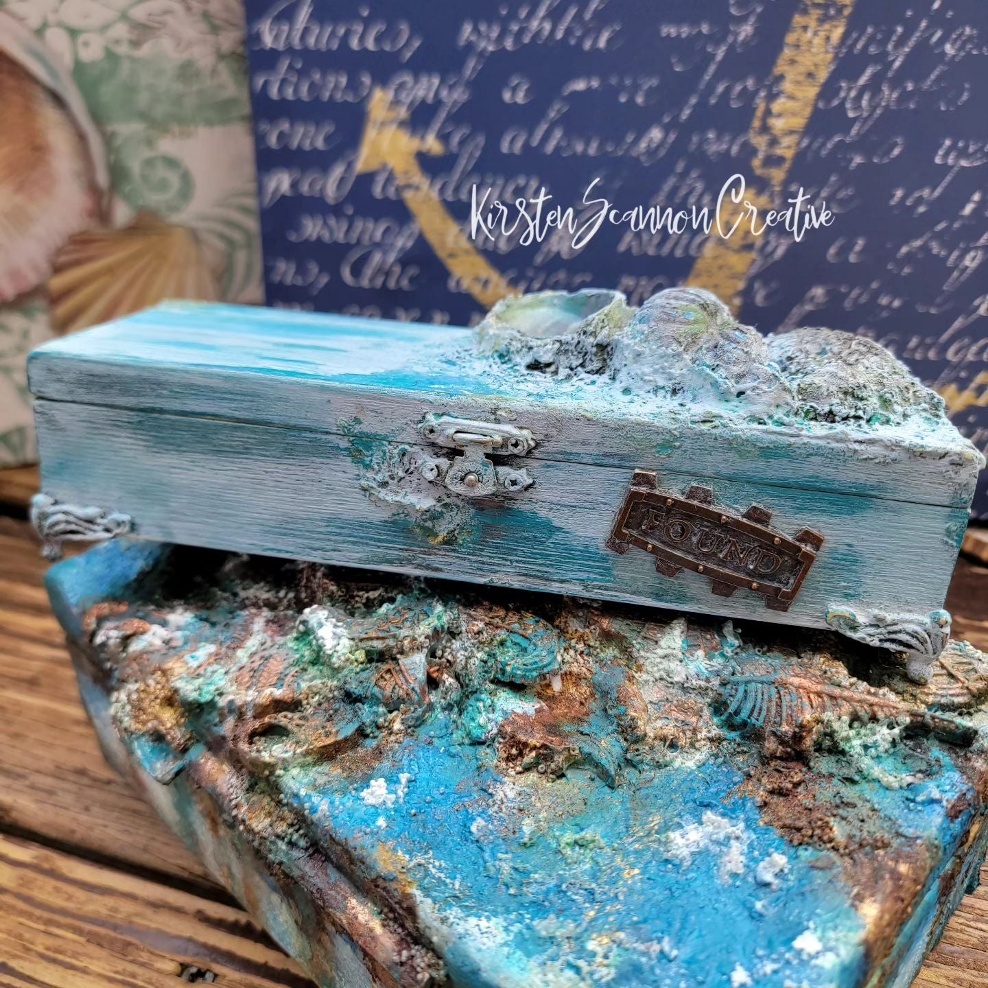 Crabby Box Artisanal Décor Refinished Cigar Box