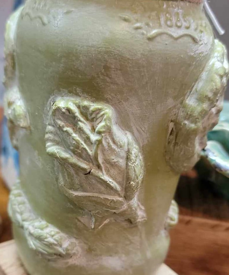 Shabby Rose Green Vase