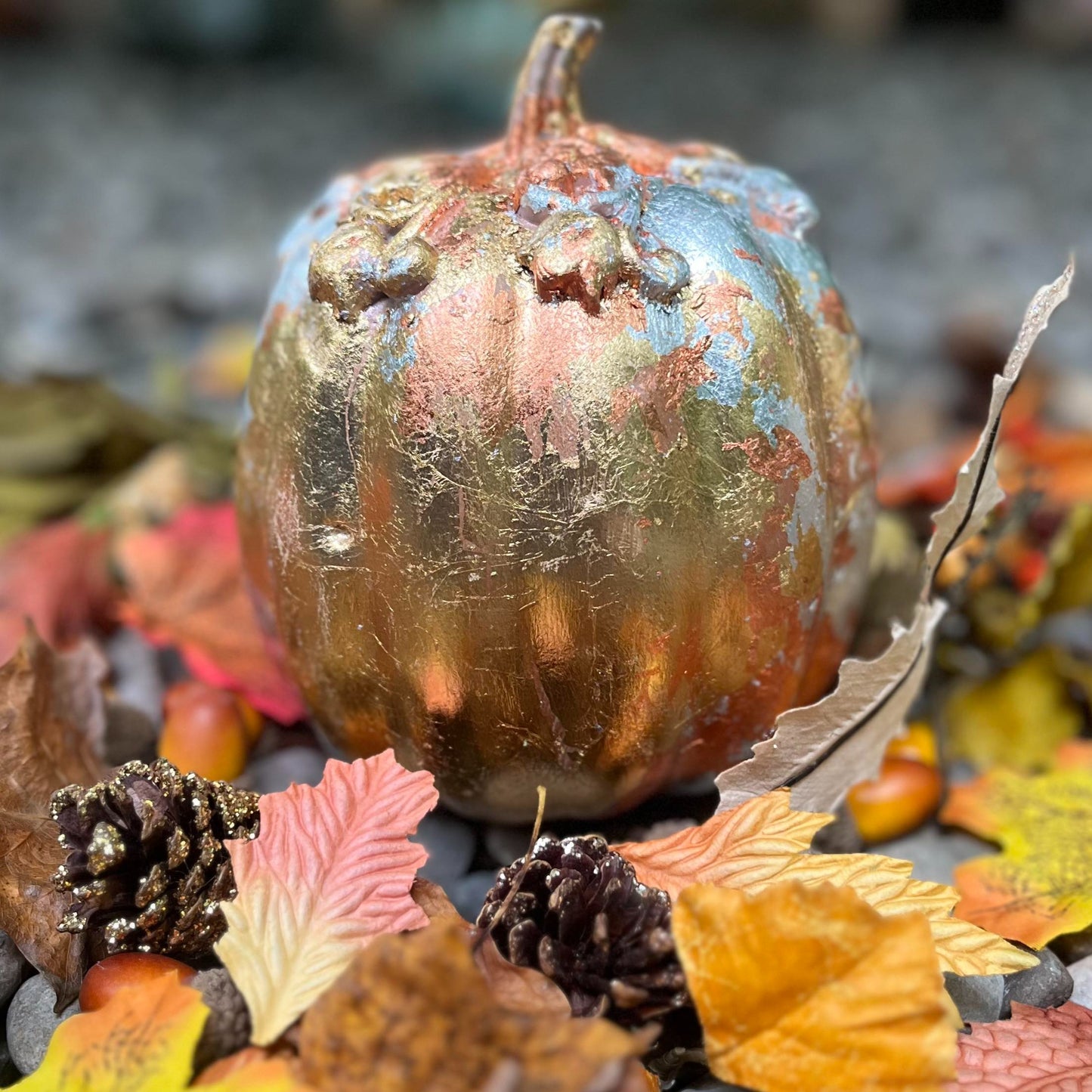Precious Metals Pumpkin Table Décor - Home Décor - Autumn - Fall