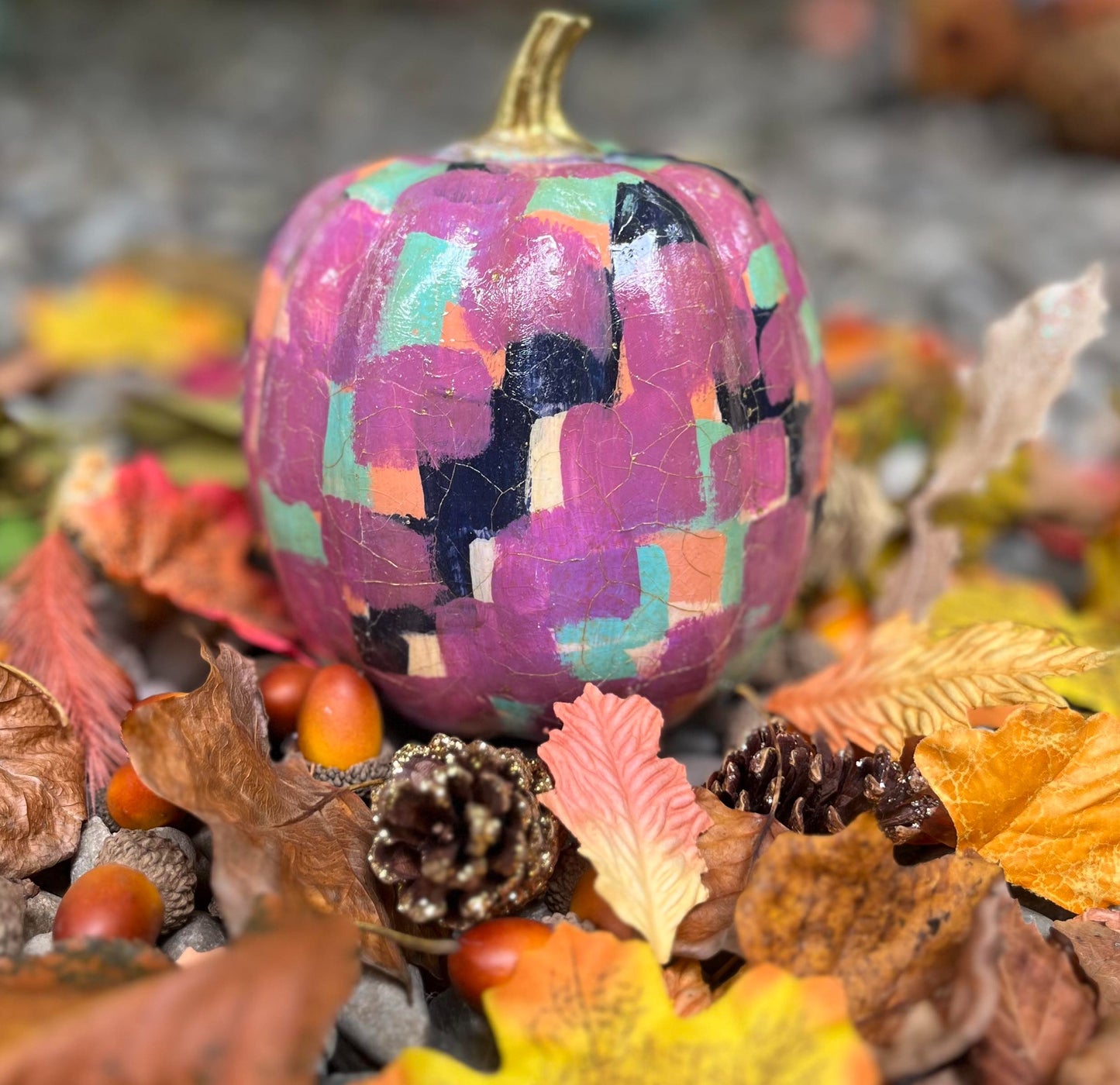 Coat of Many Colors Pumpkin Table Décor - Home Décor - Autumn - Fall