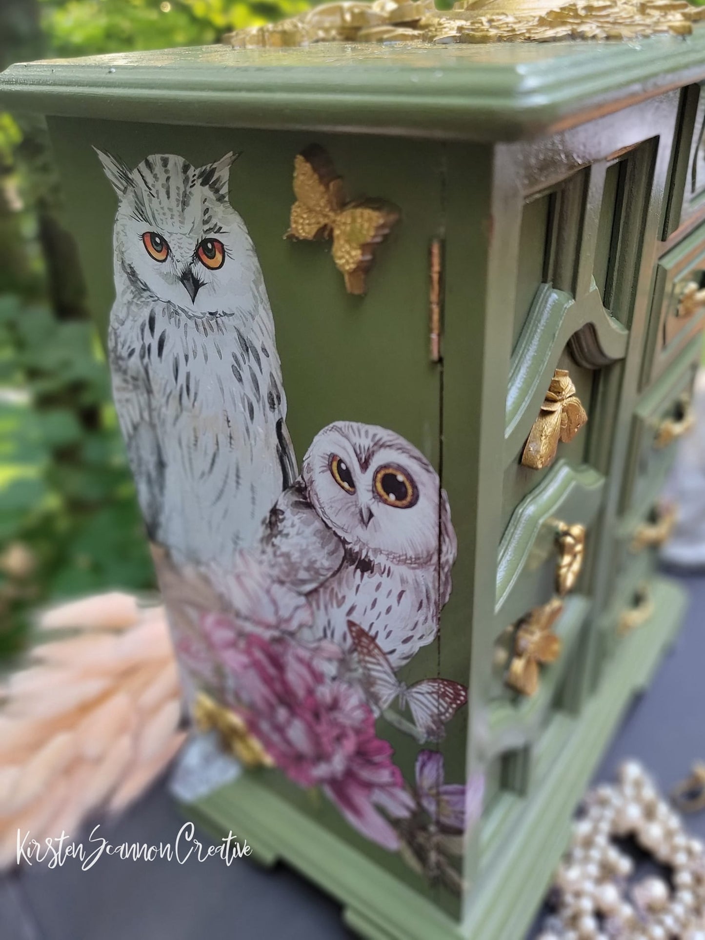 SOLD Hootiful Steampunk Vintage Style Jewelry Box