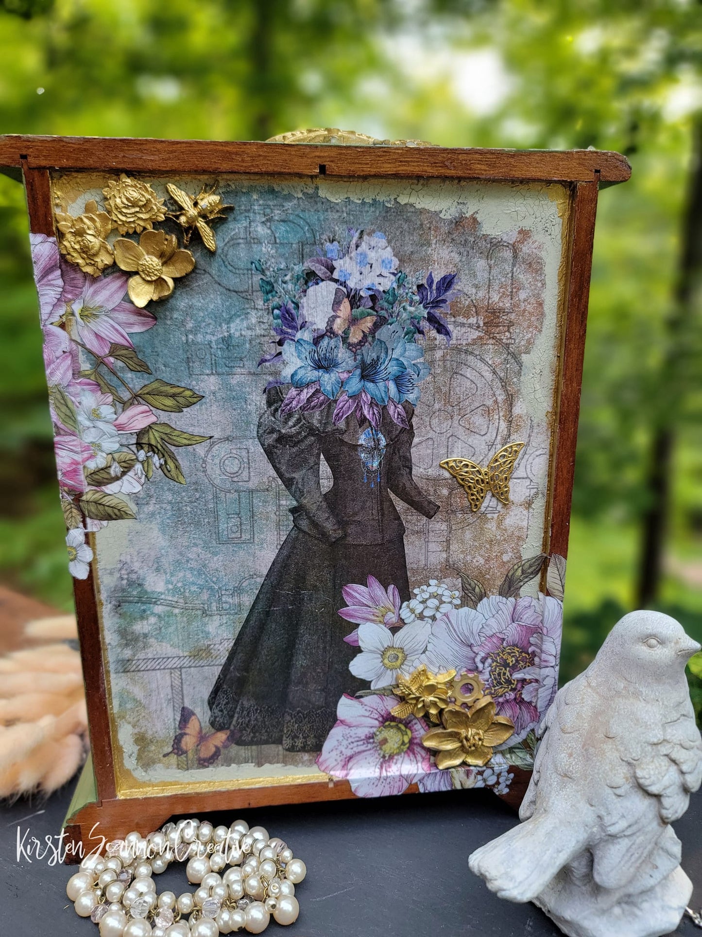 SOLD Hootiful Steampunk Vintage Style Jewelry Box