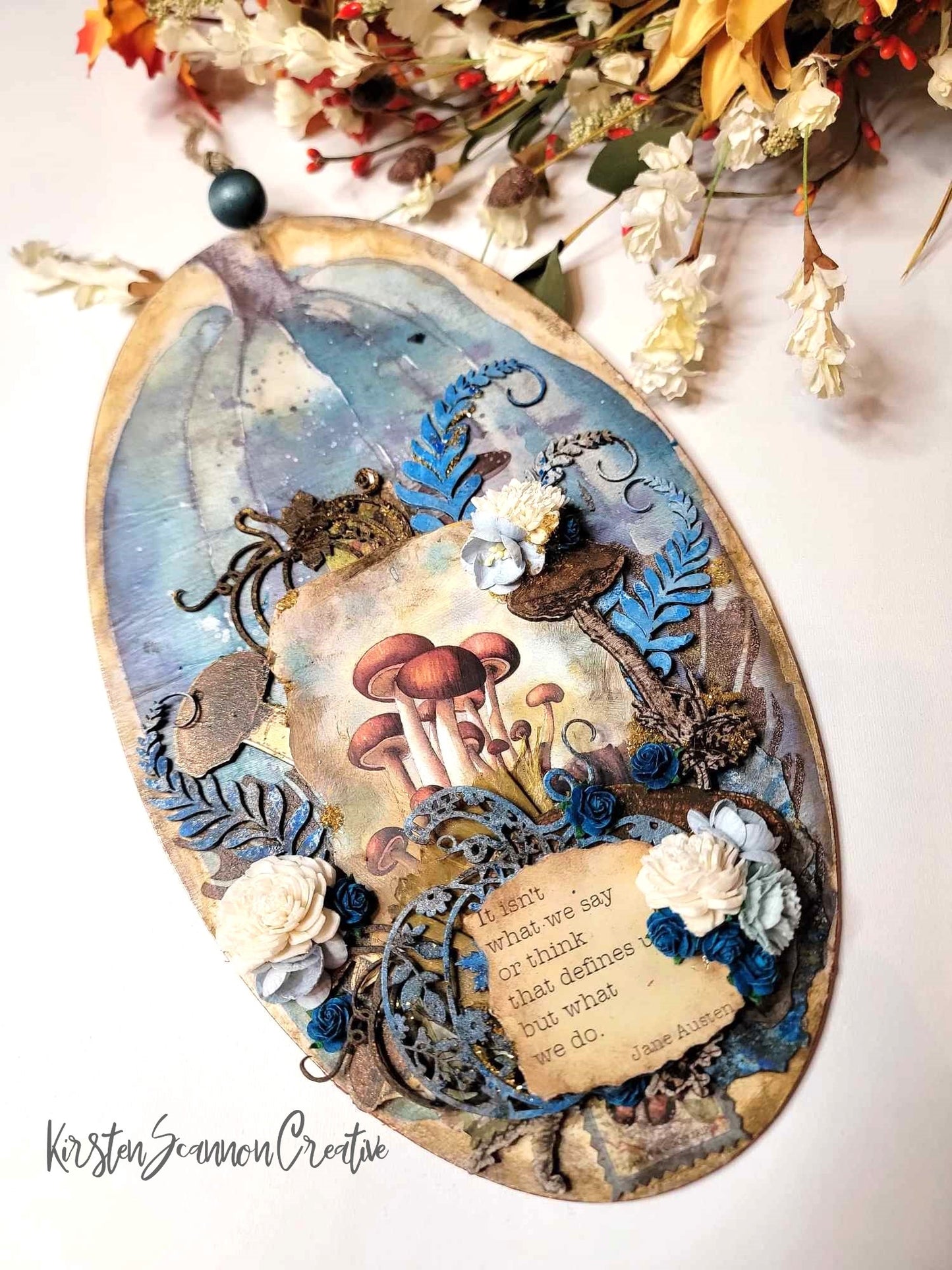 Woodland Mushroom & Pumpkins Wallhanging, Autumn