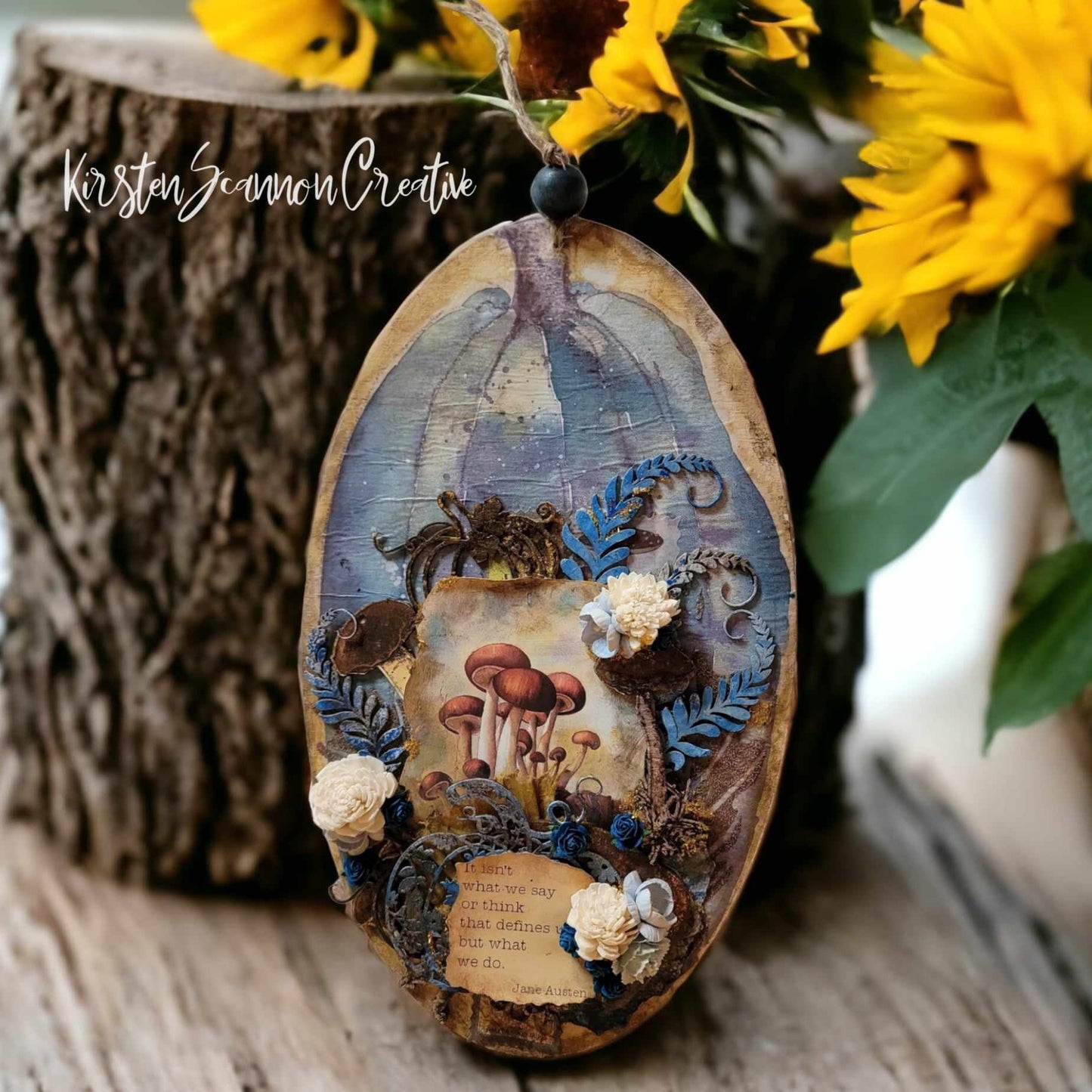 Woodland Mushroom & Pumpkins Wallhanging, Autumn
