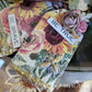 Sunflower Tags Trio Decoupaged Mixed Media Art Wallhanging Ornament, Autumn-Fall Decor