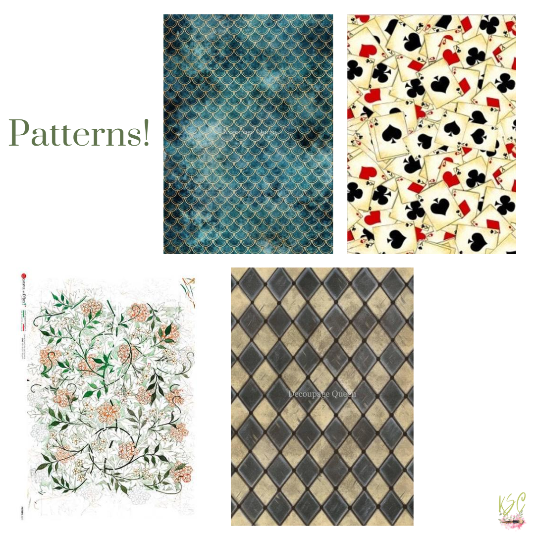 PREORDER | 1st - 10th Monthly | Large Format Rice Paper Decoupage Queen & Washipaper by Paper Designs | Large Decoupage Paper | A0 A1 A2