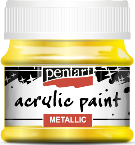 Pentart Acrylic Paint Metallic 50 ml Yellow