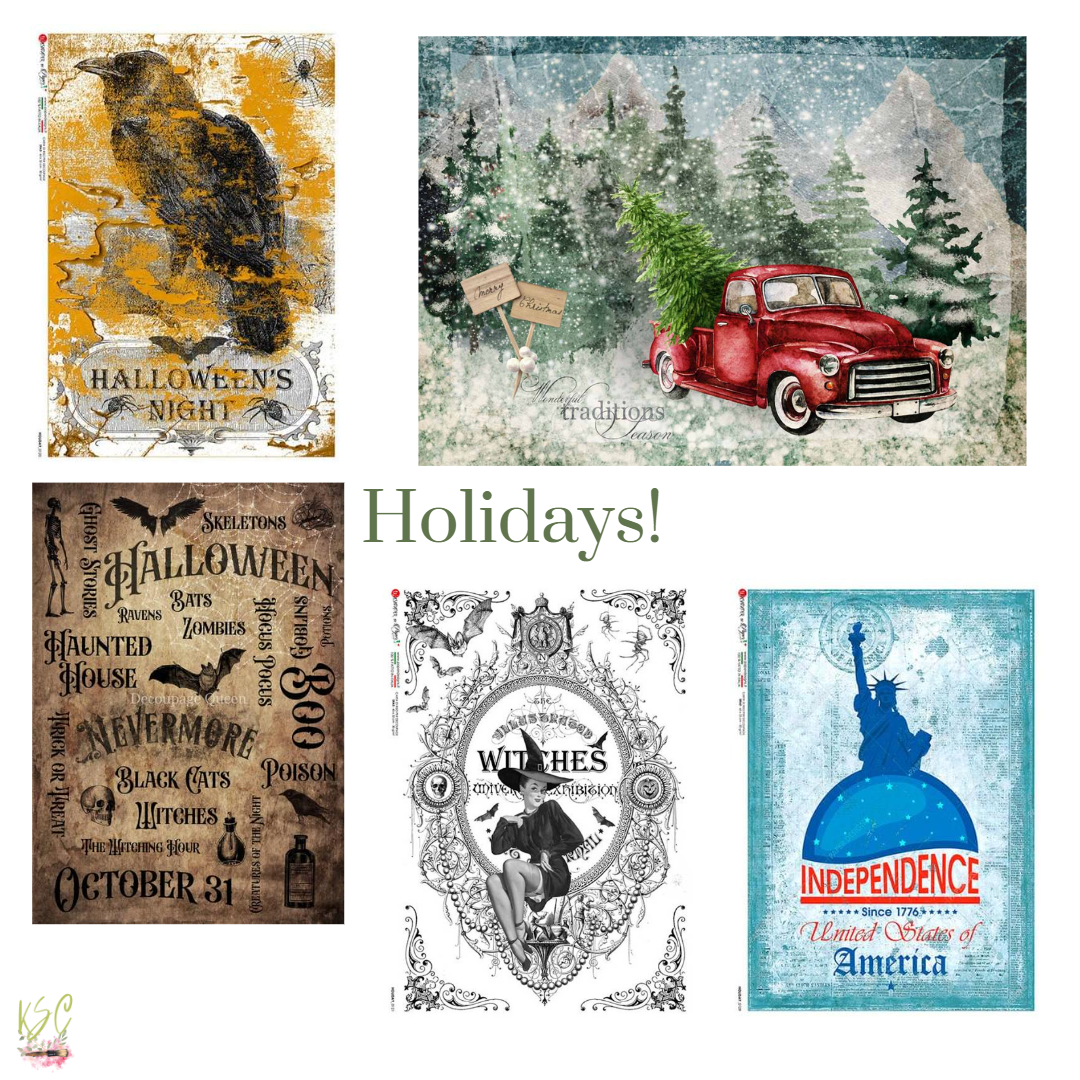 PREORDER | 1st - 10th Monthly | Large Format Rice Paper Decoupage Queen & Washipaper by Paper Designs | Large Decoupage Paper | A0 A1 A2