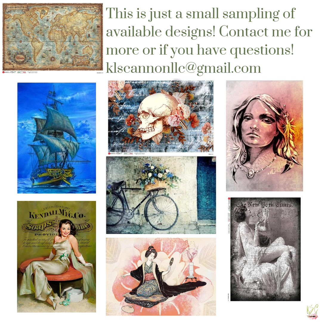 PREORDER | 1st - 10th Monthly | Large Format Rice Paper Decoupage Queen & Washipaper by Paper Designs | Large Decoupage Paper | A0 A1 A2