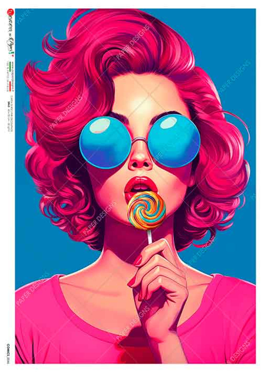 Paper Designs Washipaper A2 Decoupage Rice Paper Comics 0013