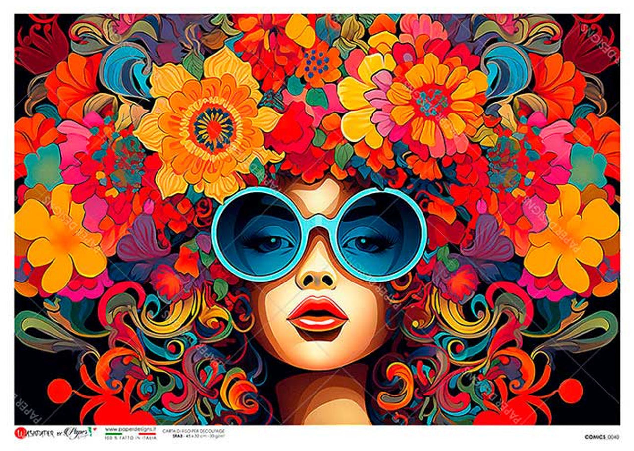 Paper Designs Washipaper A2 Decoupage Rice Paper Comics 0007