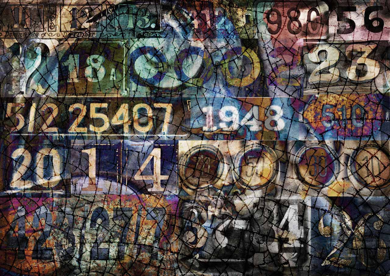 Decoupage Queen A2 Rice Paper Number Mosaic RETIRED