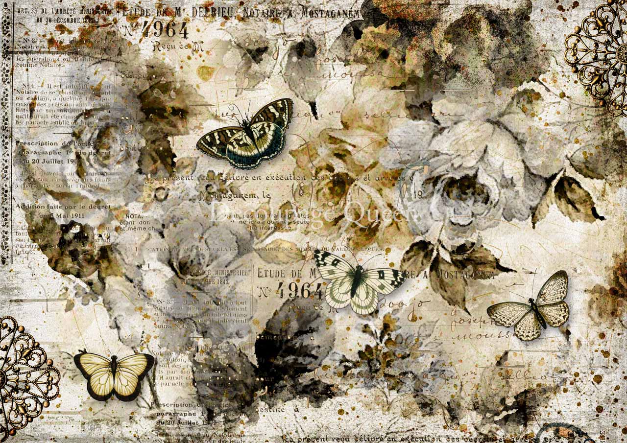 Decoupage Queen Rice Paper First Bloom A2
