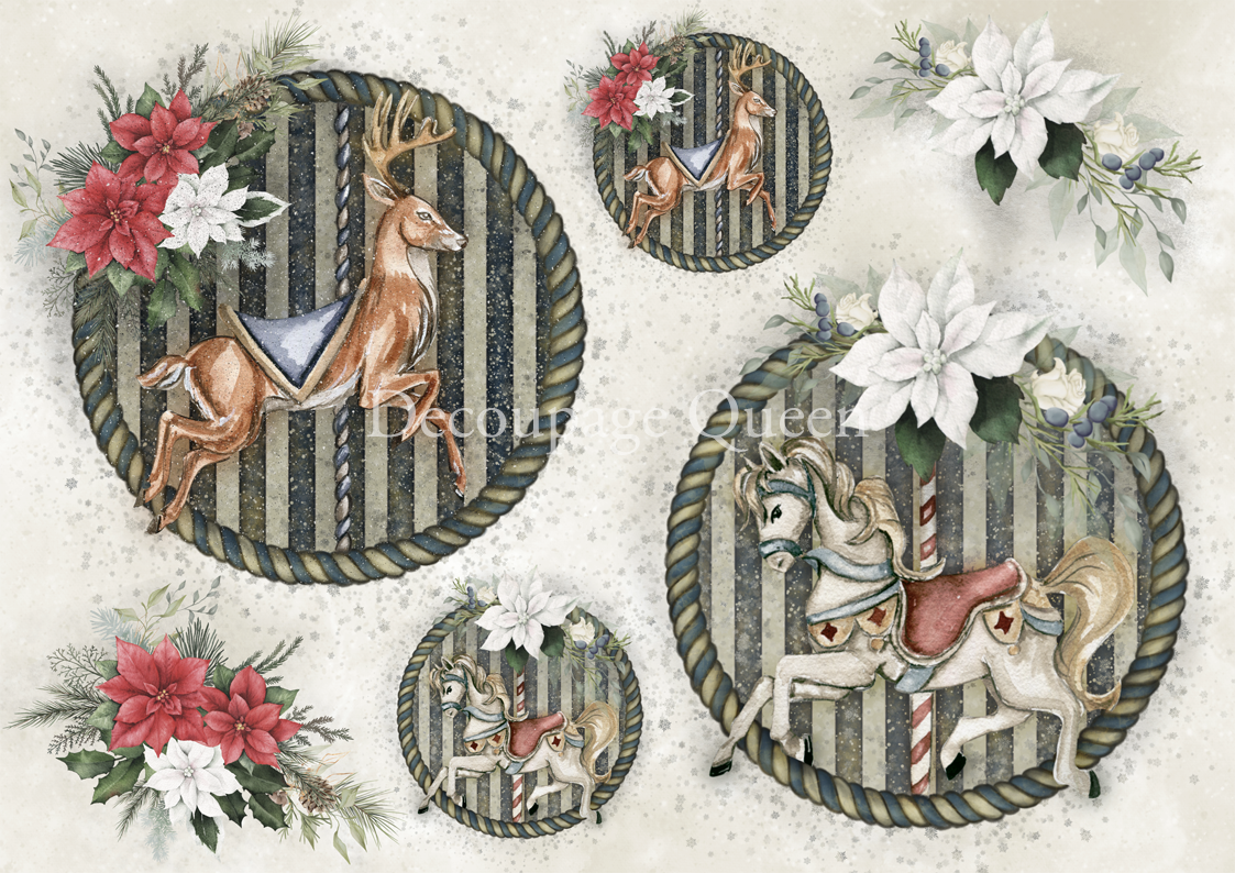 Decoupage Queen A3 & A4 Rice Paper Dainty and the Queen Jolly