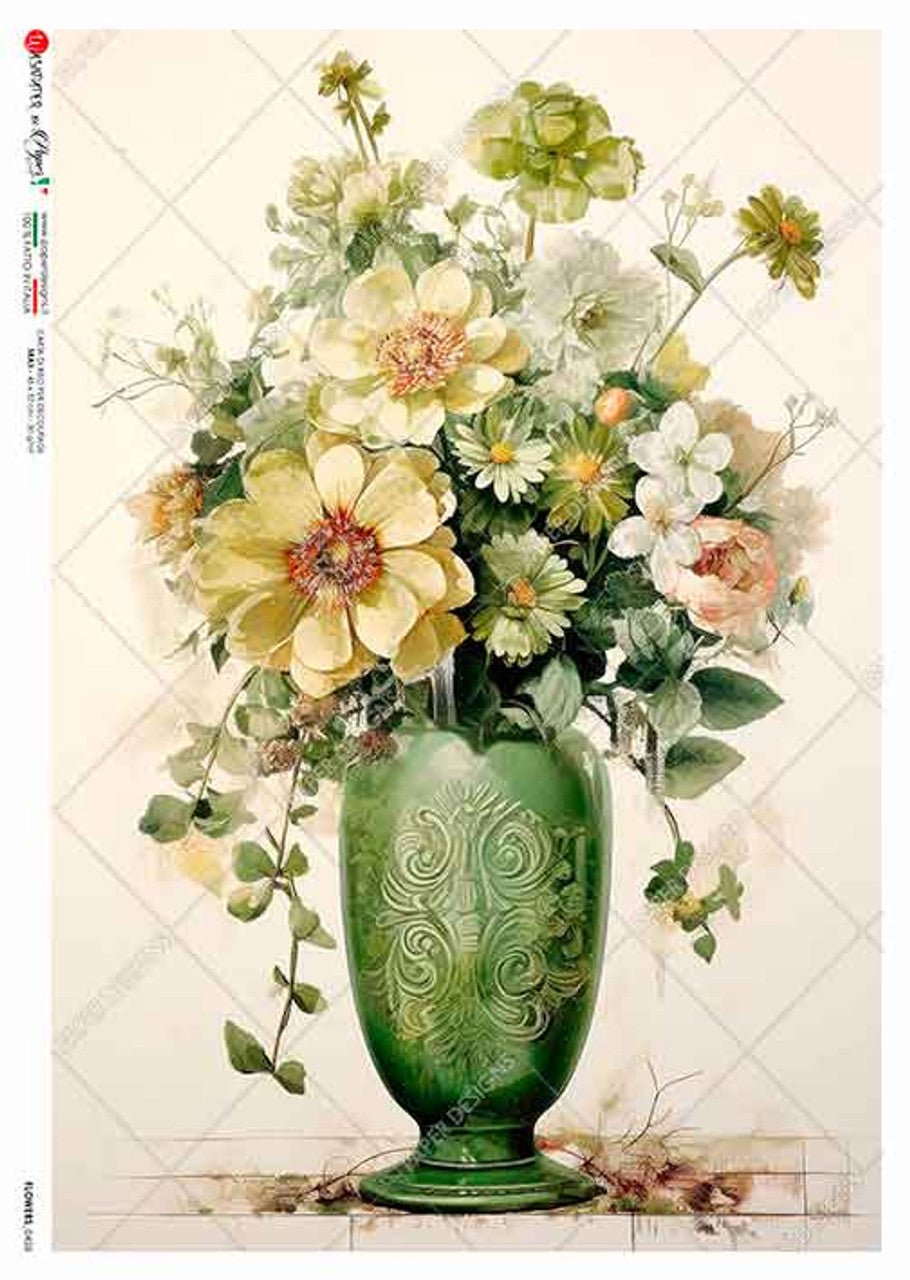 Paper Designs Washipaper A2 & A4 Decoupage Rice Paper Flowers 0426