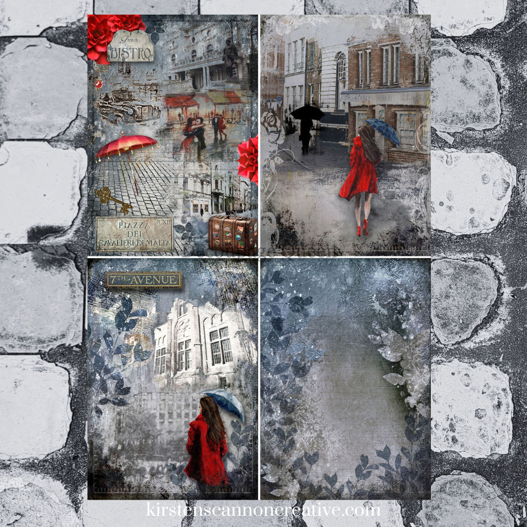 Decoupage Queen Rice Paper In the City 4 Pack A3