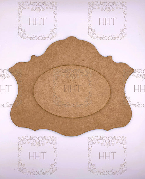 Handcrafted Holiday Traditions MDF Rectangular Plaque with oval Inlay