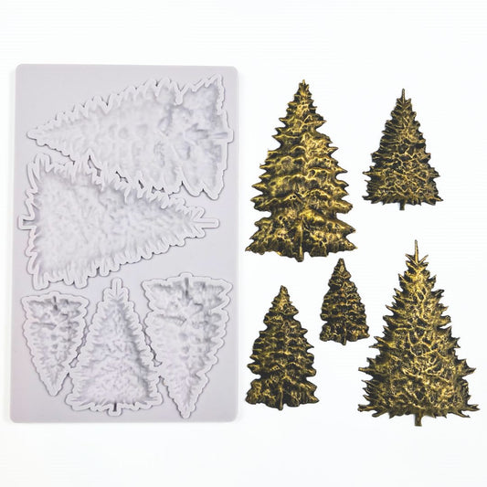 Decoupage Queen Winter Trees Silicone Mould- Limited Edition
