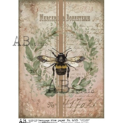 AB Studios A4 Rice Paper for Decoupage 6725