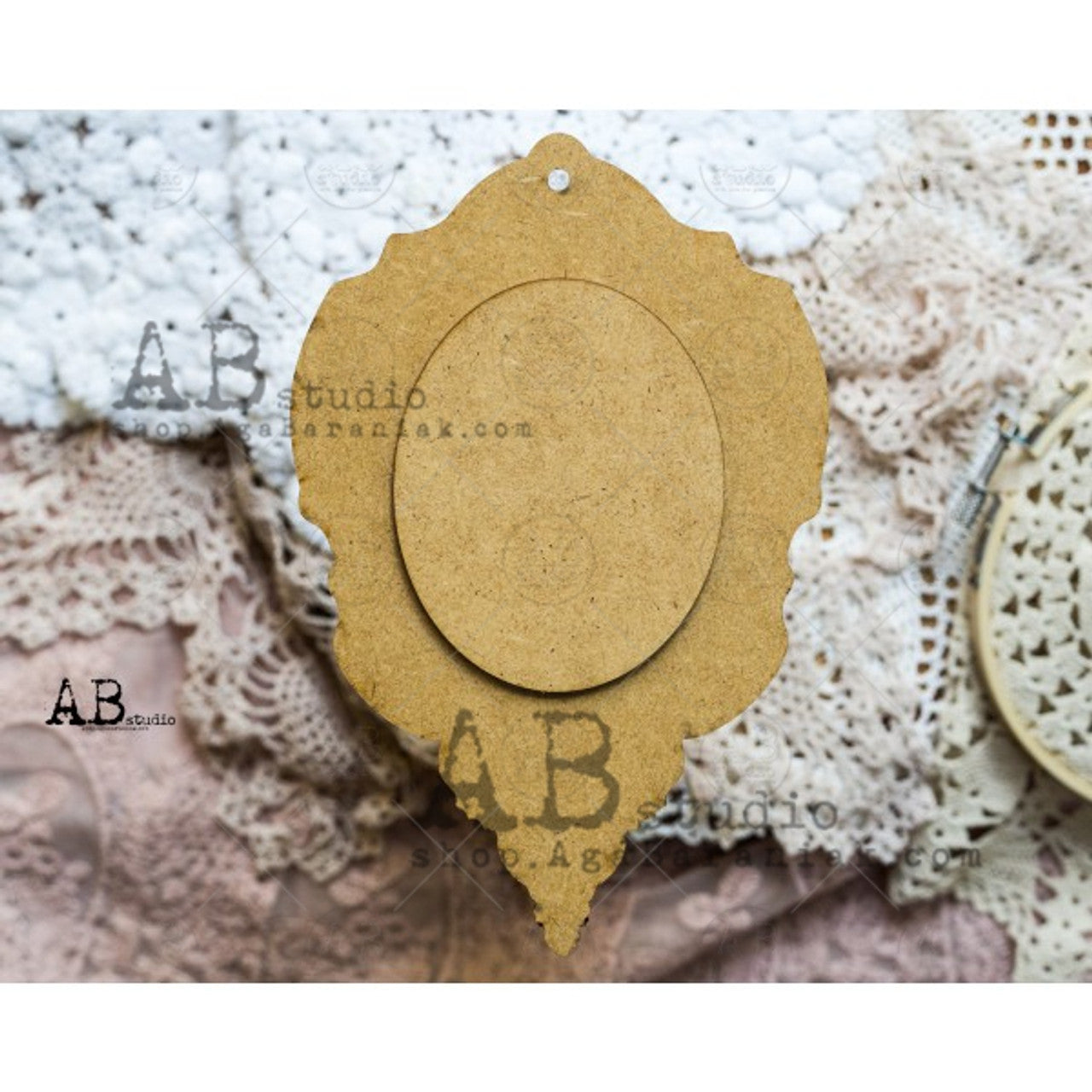 AB Studios HDF Decoupage Base Ornament 18 cm 0003