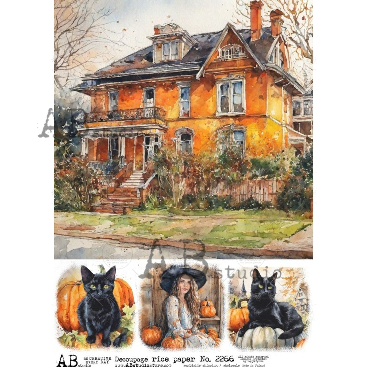 AB Studios A4 Rice Paper for Decoupage 2266