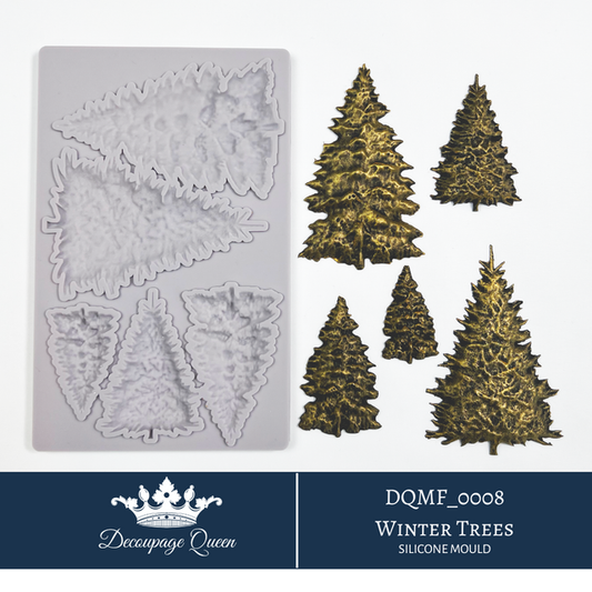 Decoupage Queen Winter Trees Silicone Mould- Limited Edition