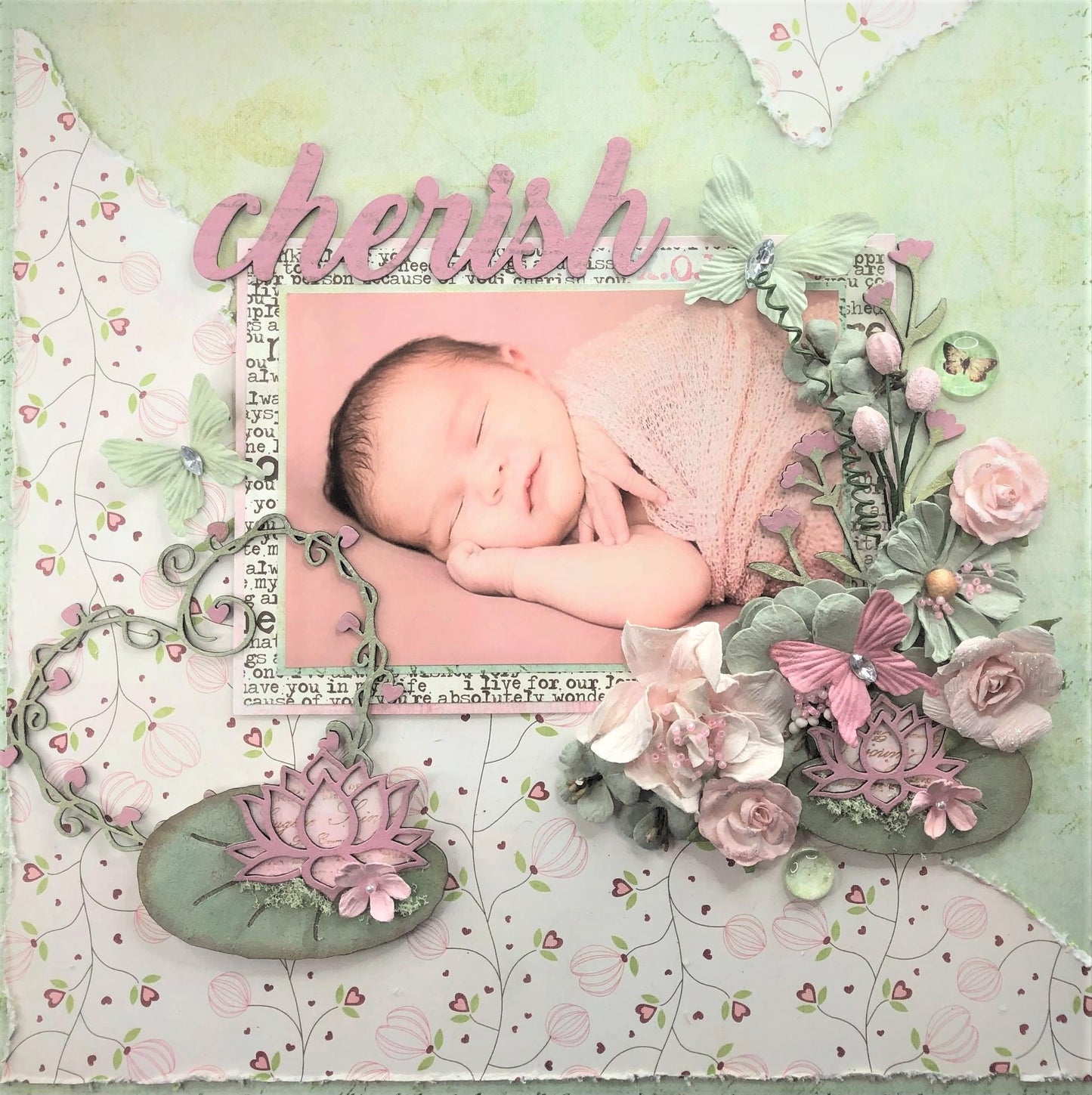 Scrapaholics Love Cherish Adore Chipboard