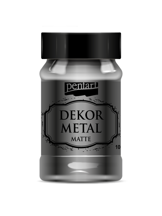 Pentart Dekor Metal Matte Anthracite 100 ml
