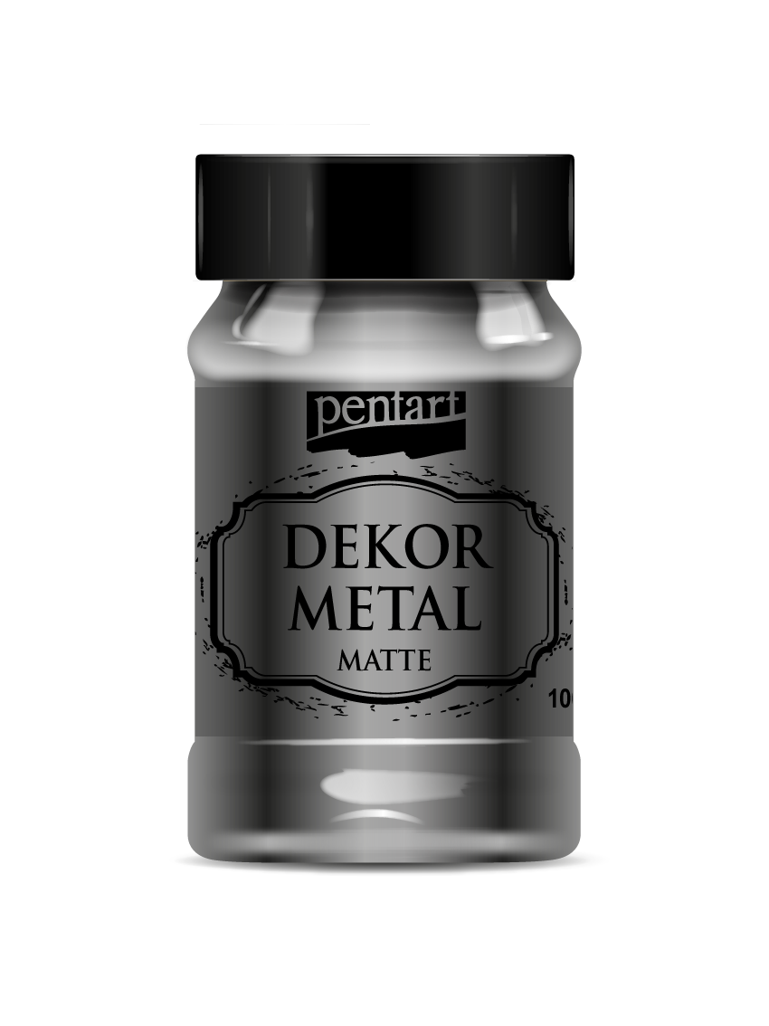 Pentart Dekor Metal Matte Anthracite 100 ml