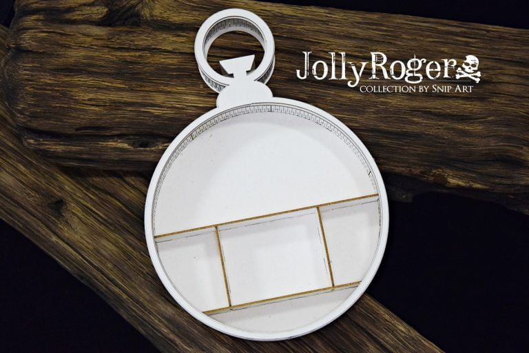 Snipart Snipart Jolly Roger - Shadowbox - Pocket Watch Chipboard