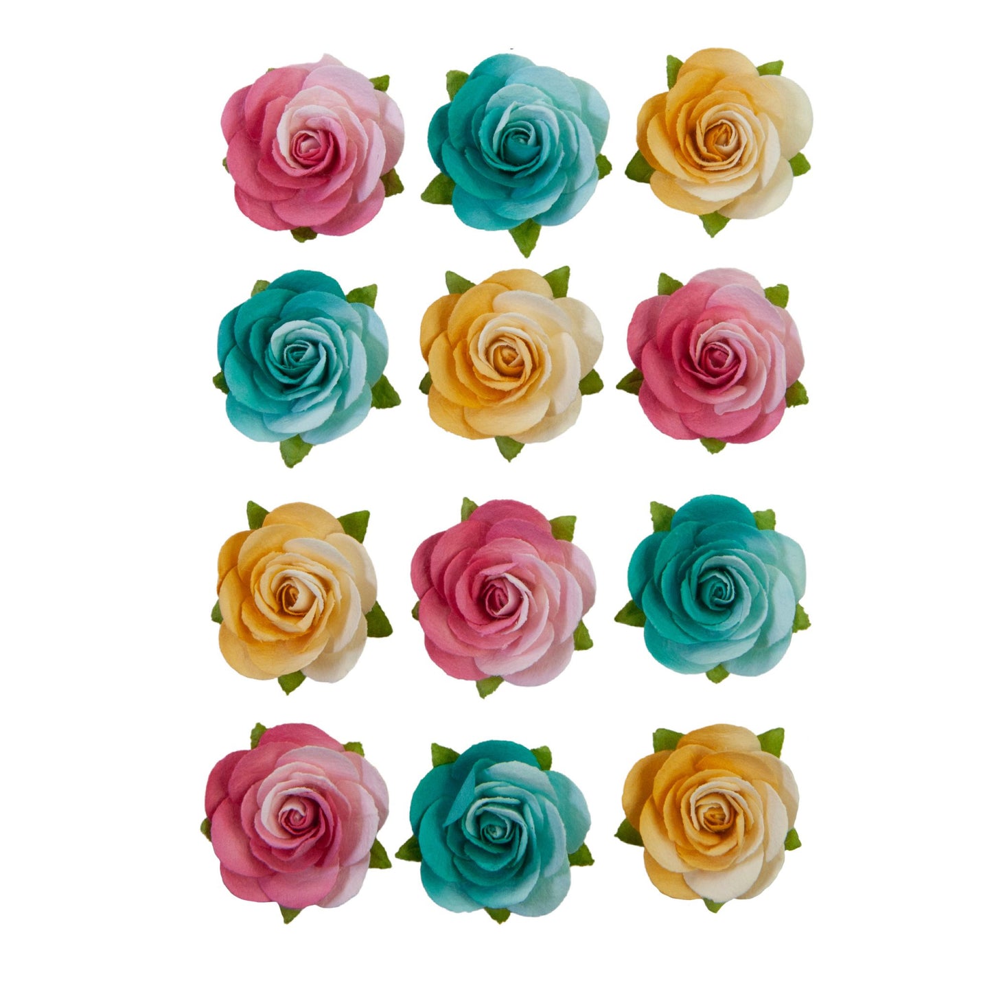 Closeout Sale! Prima Flowers® Painted Floral Collection Bright Gouache - 12 Pcs, 1.8"