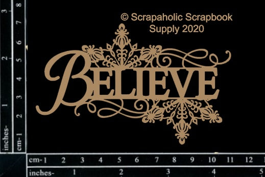 Scrapaholics Believe Chipboard
