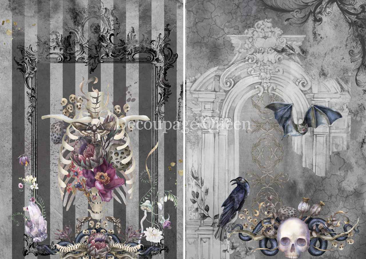 Decoupage Queen A2 Rice Paper Forest Lore Happily Encaged RETIRED