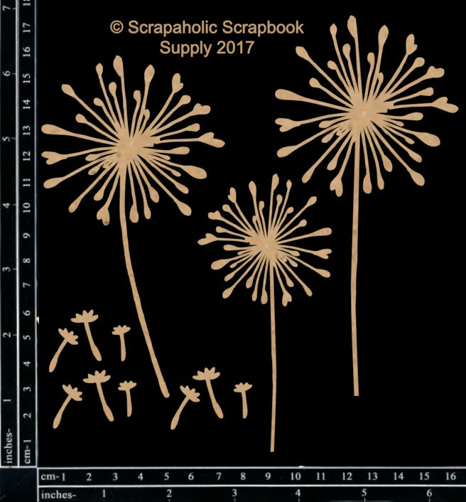 Scrapaholics Dandelions Chipboard