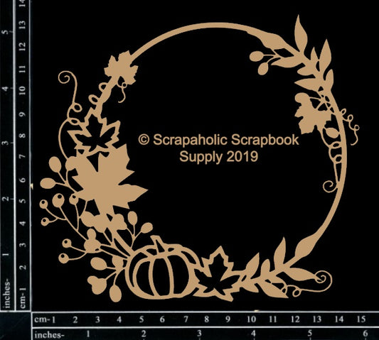 Scrapaholics Fall Foliage Frame Chipboard