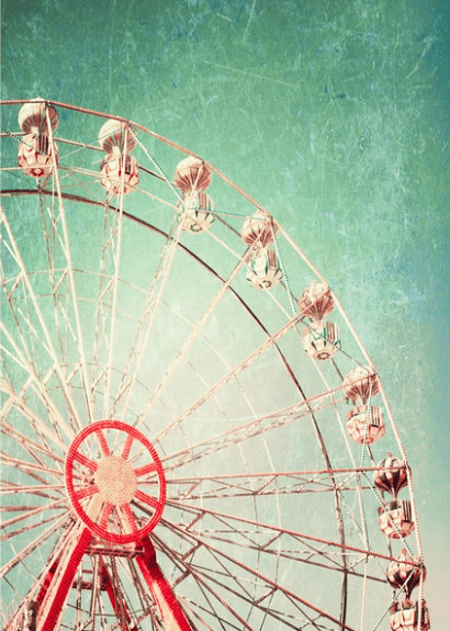 Ferris Wheel A3 - Mint by Michelle Decoupage Paper