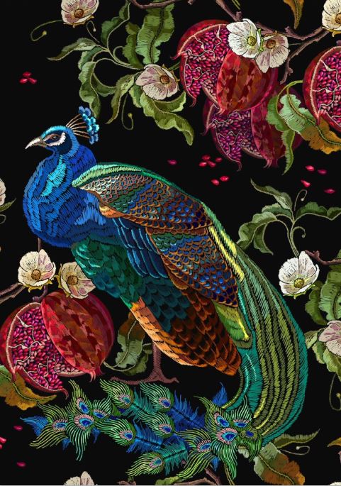 Peacock A3 - Mint by Michelle Decoupage Paper