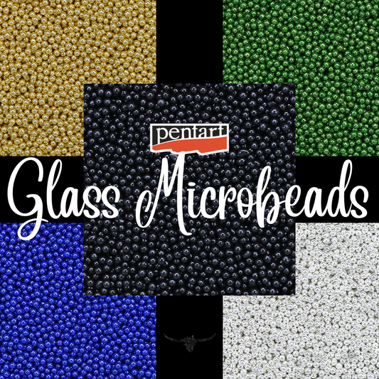 Pentart Glass Microbeads 0.8-1 mm 40 g Pick Your Color