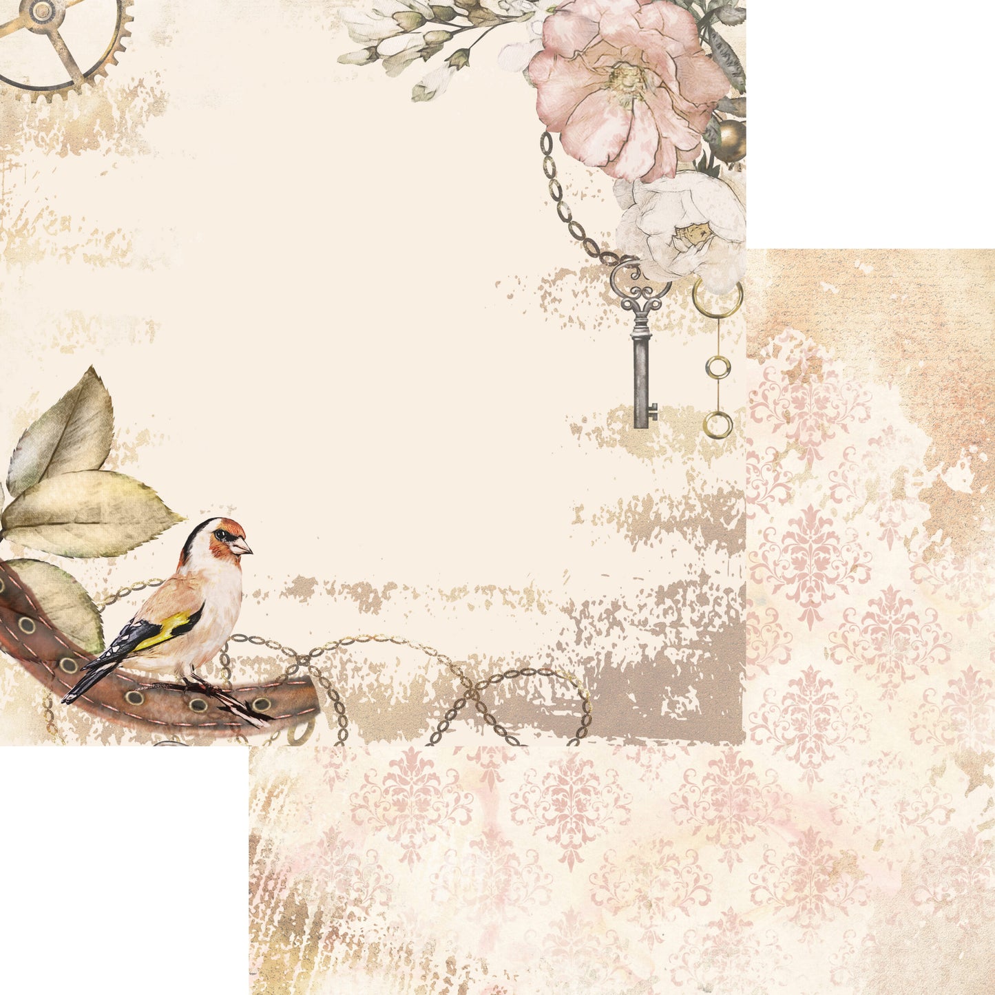 Scrapaholics Memoirs Collection - Relic 1 sheet 12x12 Cardstock - Scrapbook Paper for Scrapbooking, Art Journals, Mixed Media, Collage