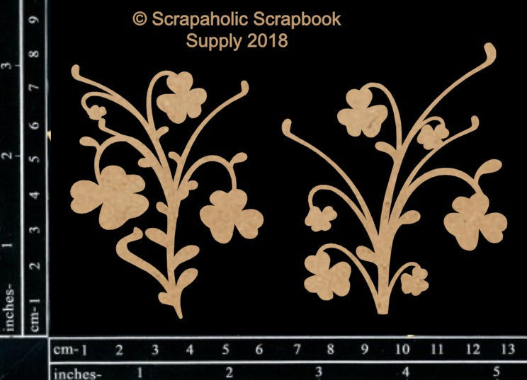 Scrapaholics Shamrock Flourishes Chipboard
