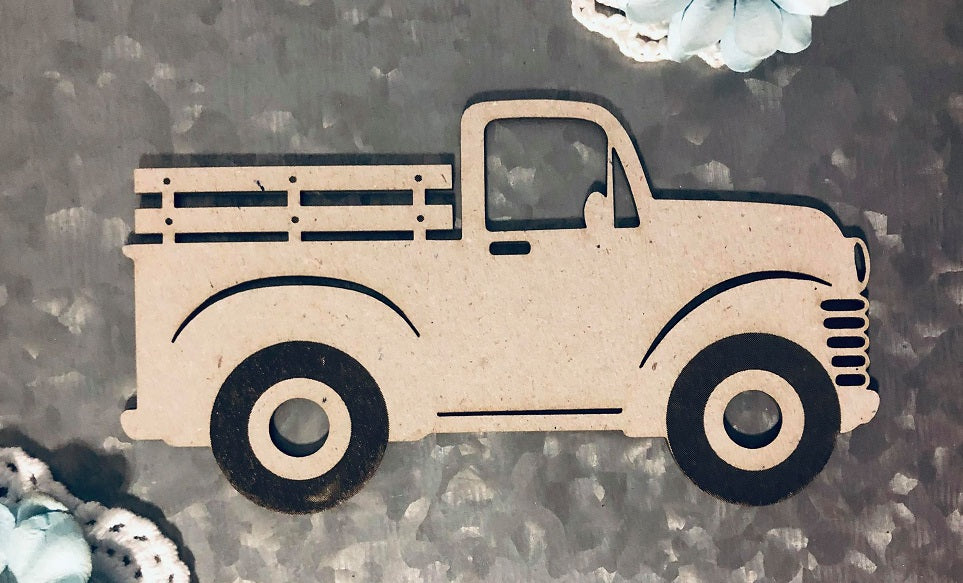 Scrapaholics Vintage Truck Chipboard