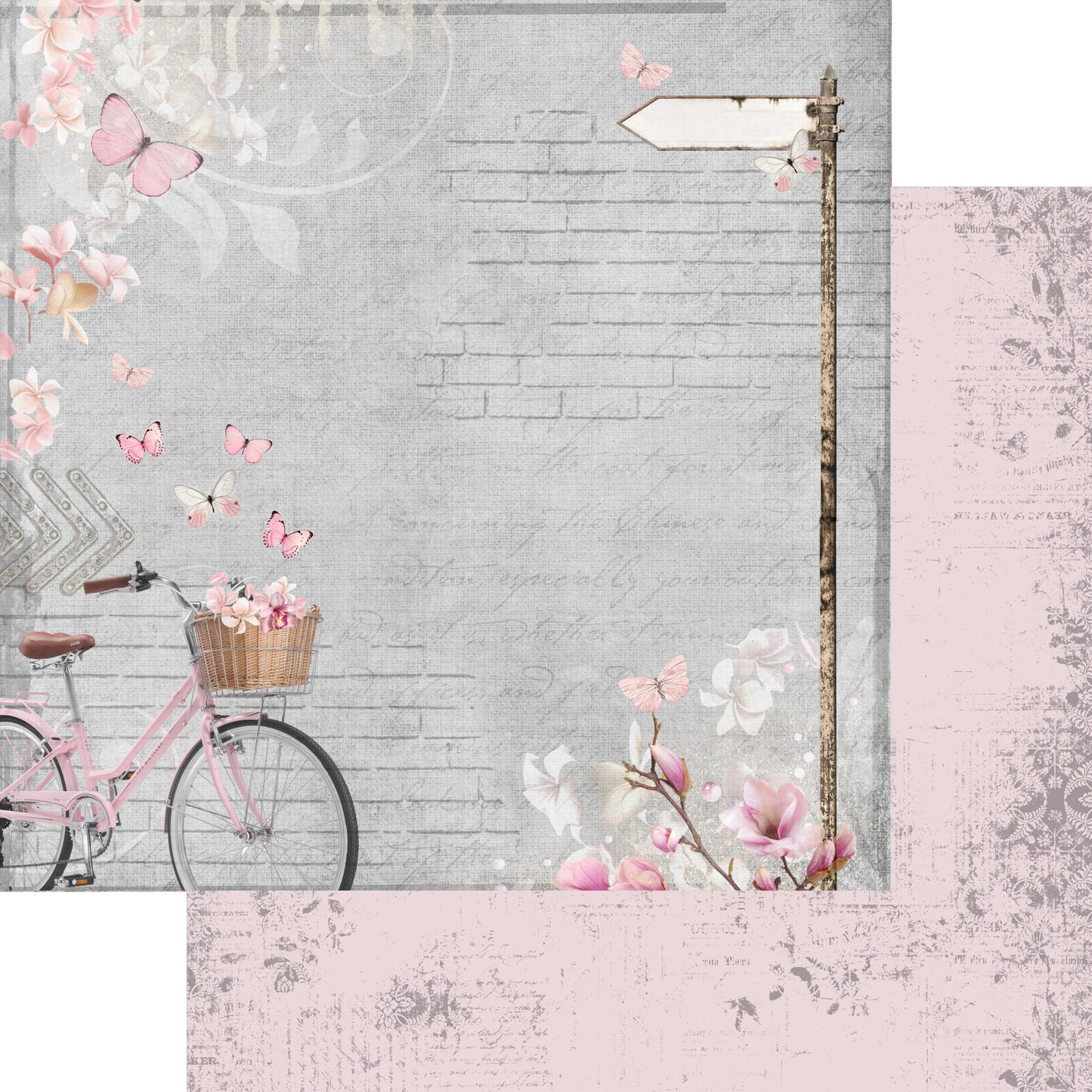 Scrapaholics Countryside Collection Back Roads 1 sheet 12x12" Cardstock Scrapbook Paper