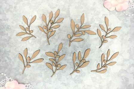 Scrapaholics Berry Sprigs Chipboard for DIY Projects, Scrapbooking, Art Journals, Mixed Media, Collage