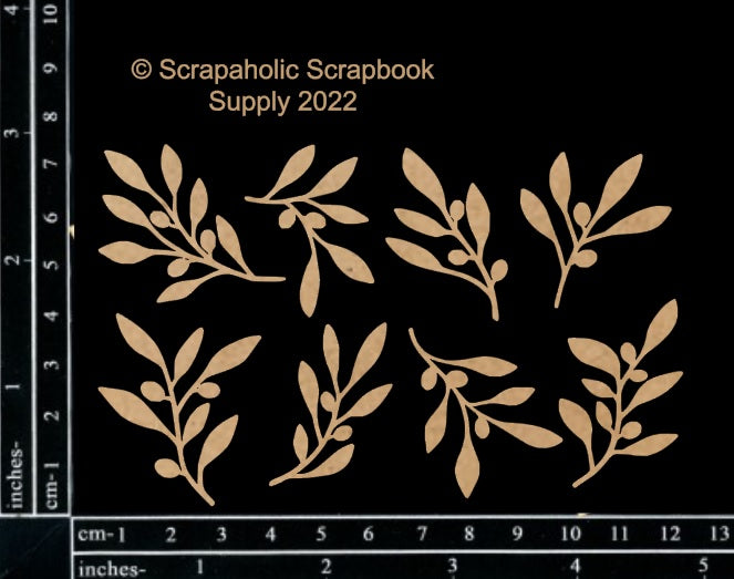Scrapaholics Berry Sprigs Chipboard for DIY Projects, Scrapbooking, Art Journals, Mixed Media, Collage