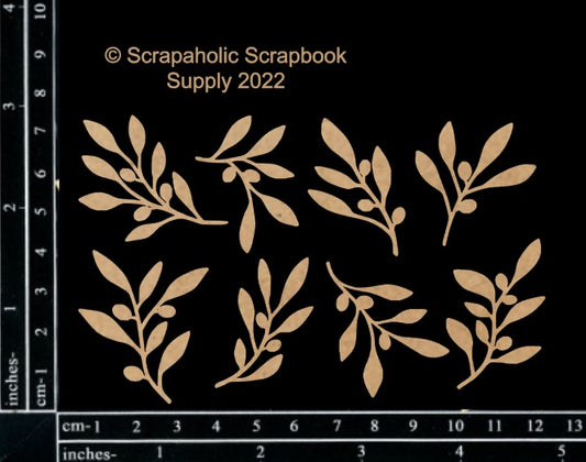 Scrapaholics Berry Sprigs Chipboard for DIY Projects, Scrapbooking, Art Journals, Mixed Media, Collage