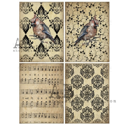 AB Studios A4 Rice Paper for Decoupage 0492